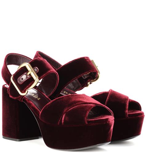 prada velvet platform 12|prada shoes for women.